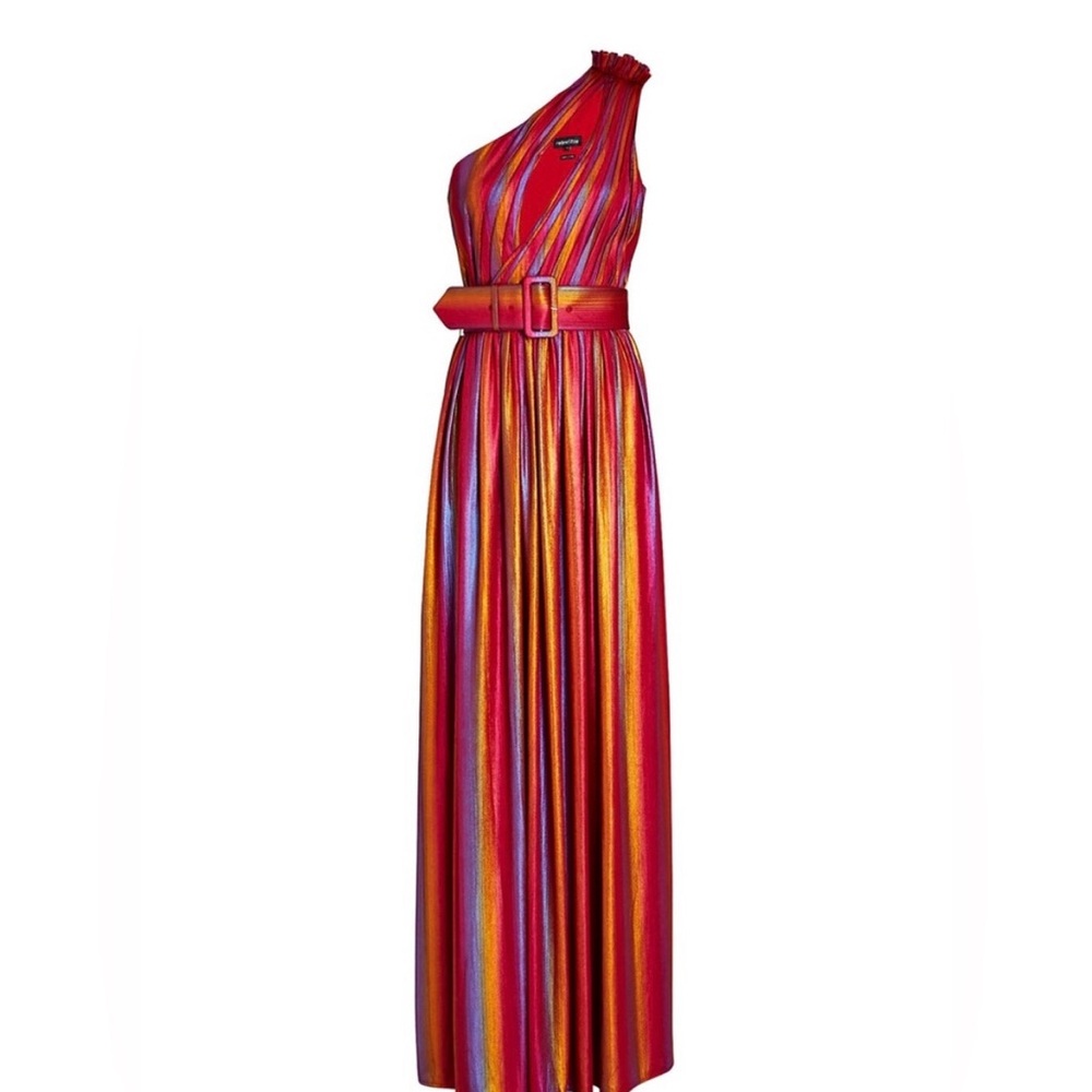 Retrofete Andrea Rainbow Maxi Dress.